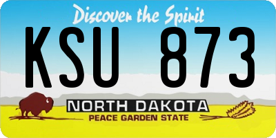 ND license plate KSU873