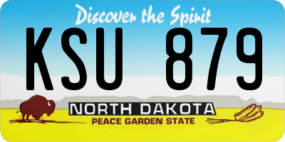 ND license plate KSU879