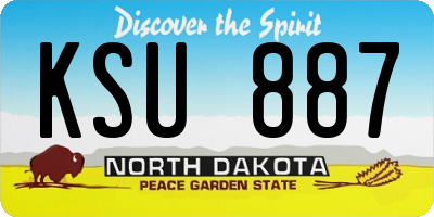 ND license plate KSU887