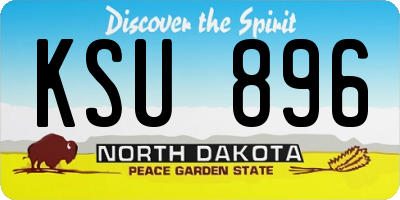 ND license plate KSU896