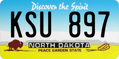 ND license plate KSU897