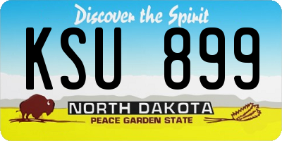 ND license plate KSU899