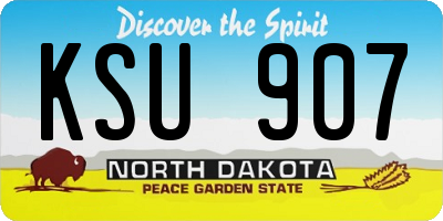 ND license plate KSU907