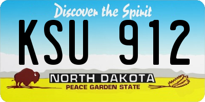 ND license plate KSU912