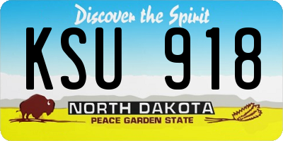 ND license plate KSU918