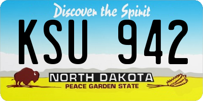 ND license plate KSU942