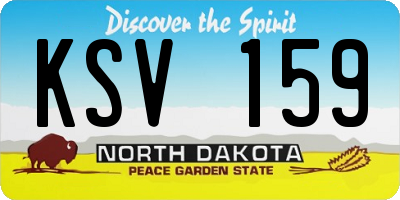 ND license plate KSV159