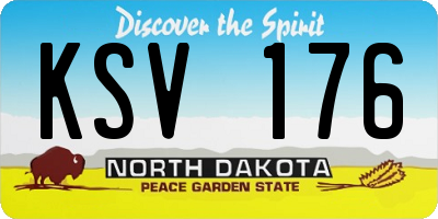 ND license plate KSV176