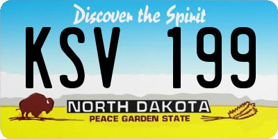 ND license plate KSV199