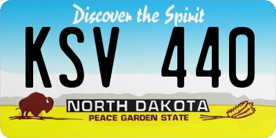 ND license plate KSV440