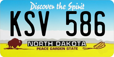 ND license plate KSV586