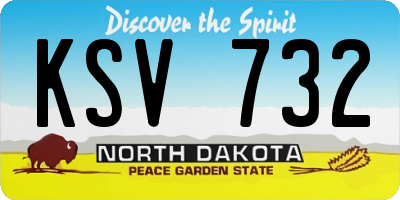 ND license plate KSV732