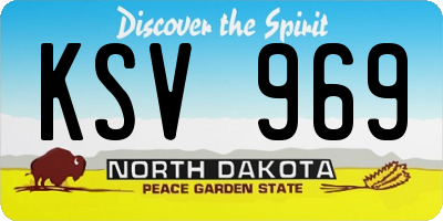 ND license plate KSV969