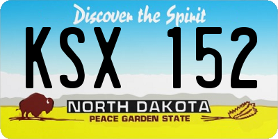 ND license plate KSX152