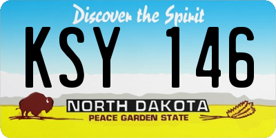 ND license plate KSY146