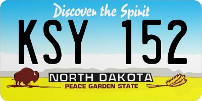 ND license plate KSY152
