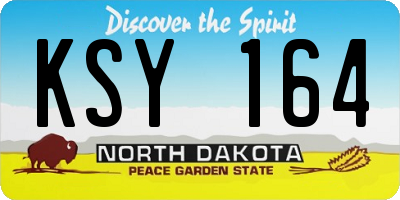 ND license plate KSY164