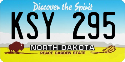 ND license plate KSY295
