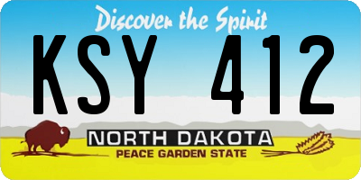 ND license plate KSY412