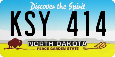 ND license plate KSY414