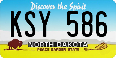 ND license plate KSY586
