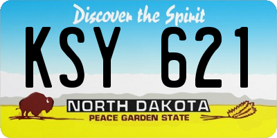 ND license plate KSY621