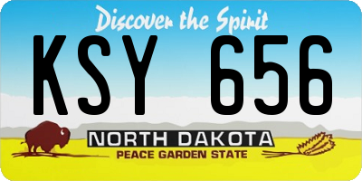 ND license plate KSY656