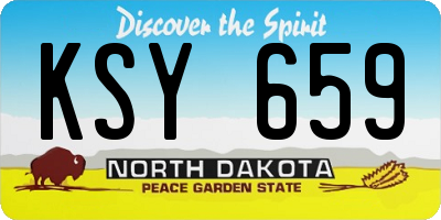 ND license plate KSY659