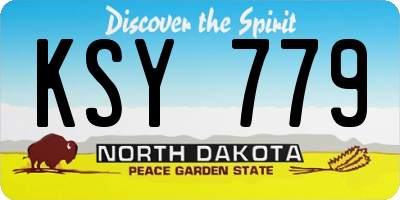 ND license plate KSY779
