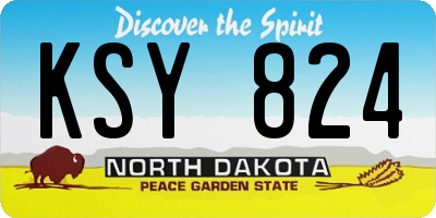 ND license plate KSY824