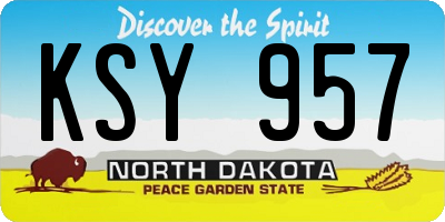 ND license plate KSY957