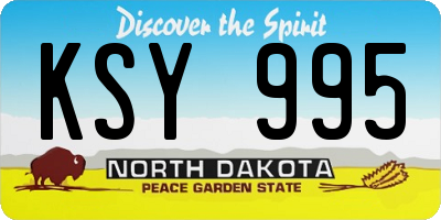 ND license plate KSY995