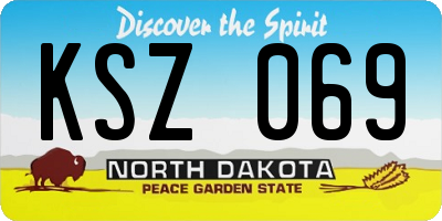ND license plate KSZ069