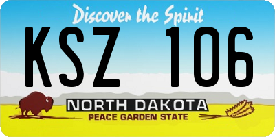 ND license plate KSZ106