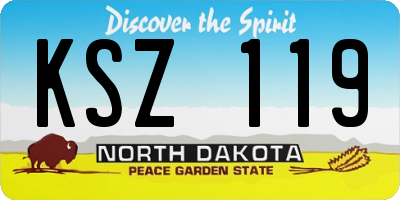 ND license plate KSZ119