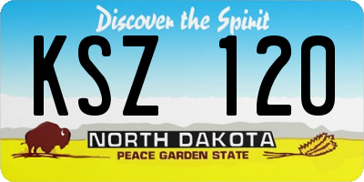 ND license plate KSZ120
