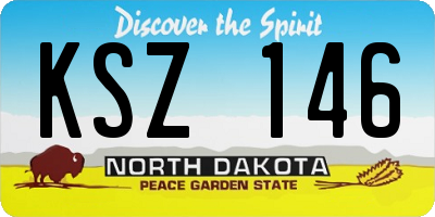 ND license plate KSZ146