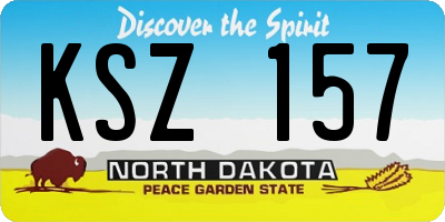 ND license plate KSZ157