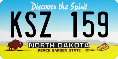 ND license plate KSZ159