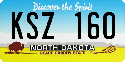 ND license plate KSZ160