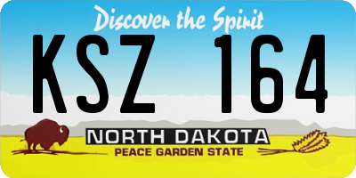 ND license plate KSZ164