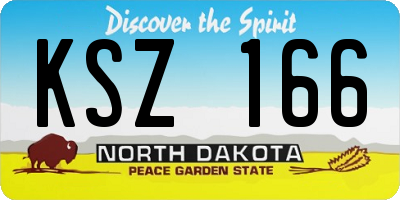 ND license plate KSZ166