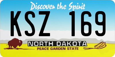 ND license plate KSZ169