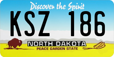 ND license plate KSZ186