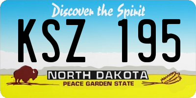 ND license plate KSZ195