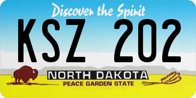 ND license plate KSZ202