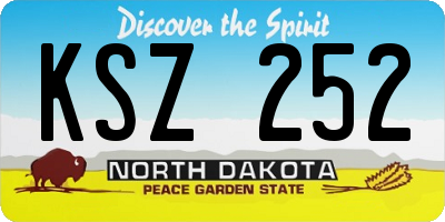 ND license plate KSZ252