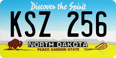 ND license plate KSZ256
