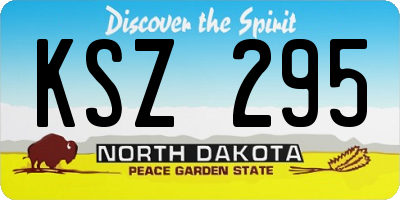 ND license plate KSZ295