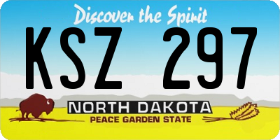 ND license plate KSZ297